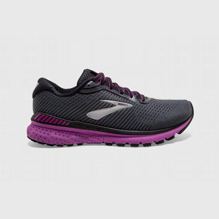 Brooks Adrenaline Gts 20 Israel - Women's Road Running Shoes - Black/Purple (52634-NMRZ)